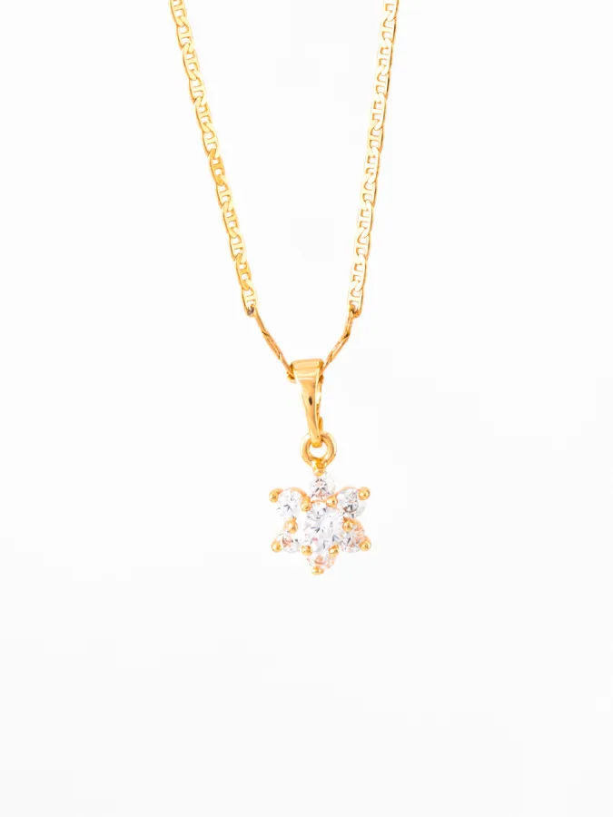 Collier étoile glacée en zircon