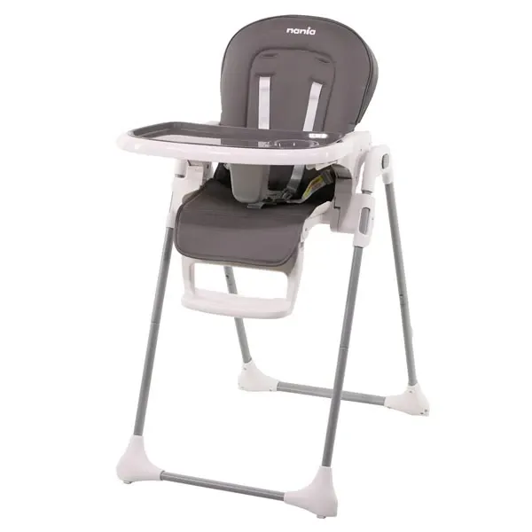 Chaise Haute Bebe Bianca gris-blanc