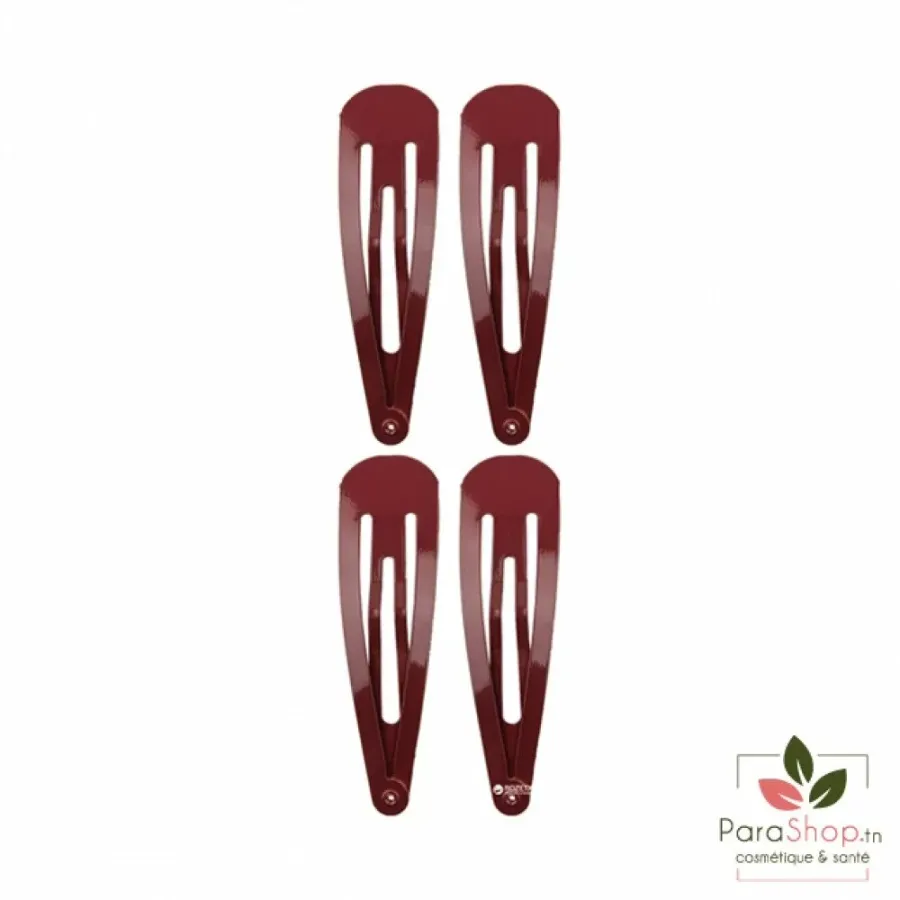 TITANIA 4 Clips a Cheveux Triangle Marron 7CM - 7885 B