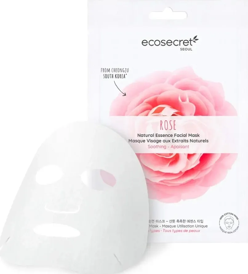 ecoscret seoul masque visage à l'extrait naturel de rose