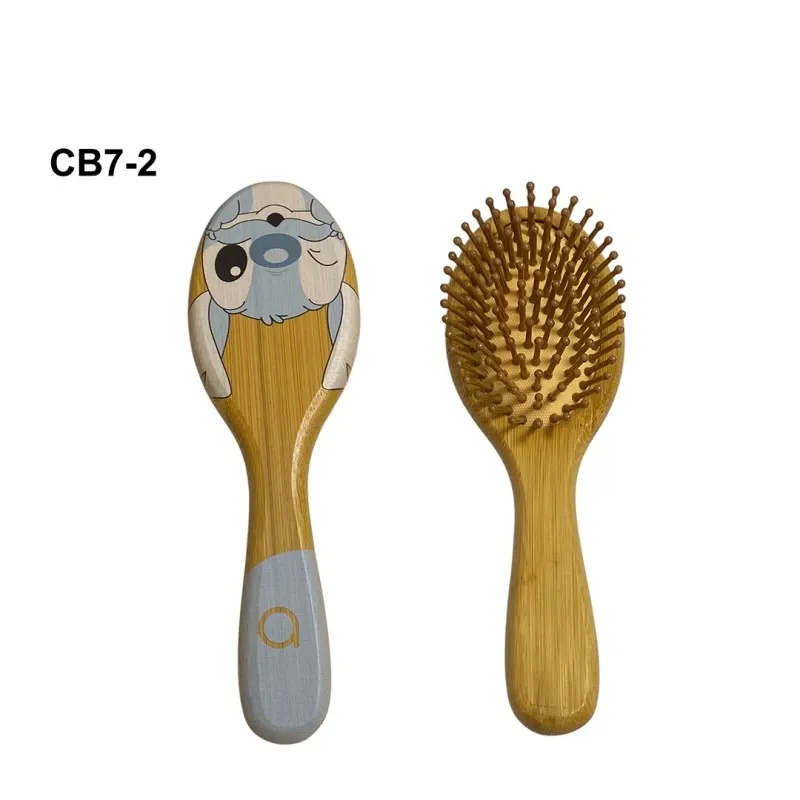 Azal Brosse à Cheveux Stitch en Matière Bombo PM Bleu