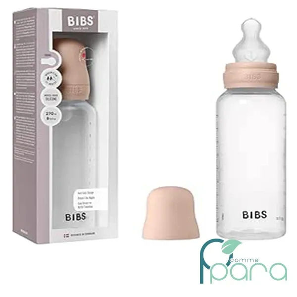 BIBS Biberon Latex,270ml Slow Flow Blush