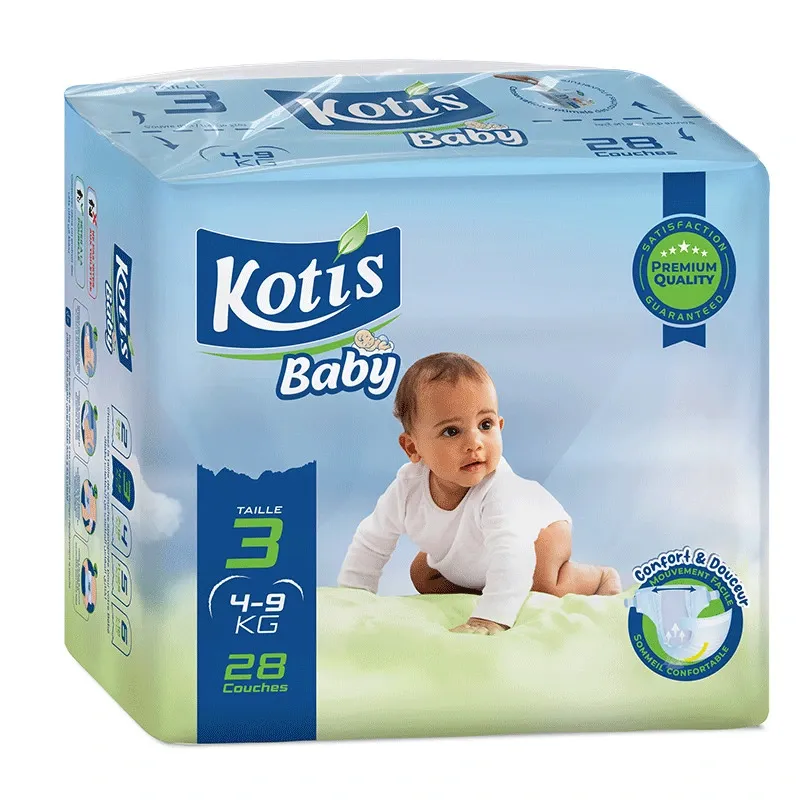 Couches Bébé Kotis Premium T3 28 Pièces Midi Eco