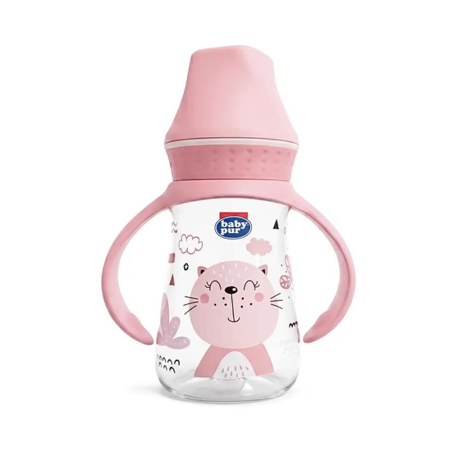 Baby Pur Biberon en Plastique Avec Anses 125 ml Ref 72042