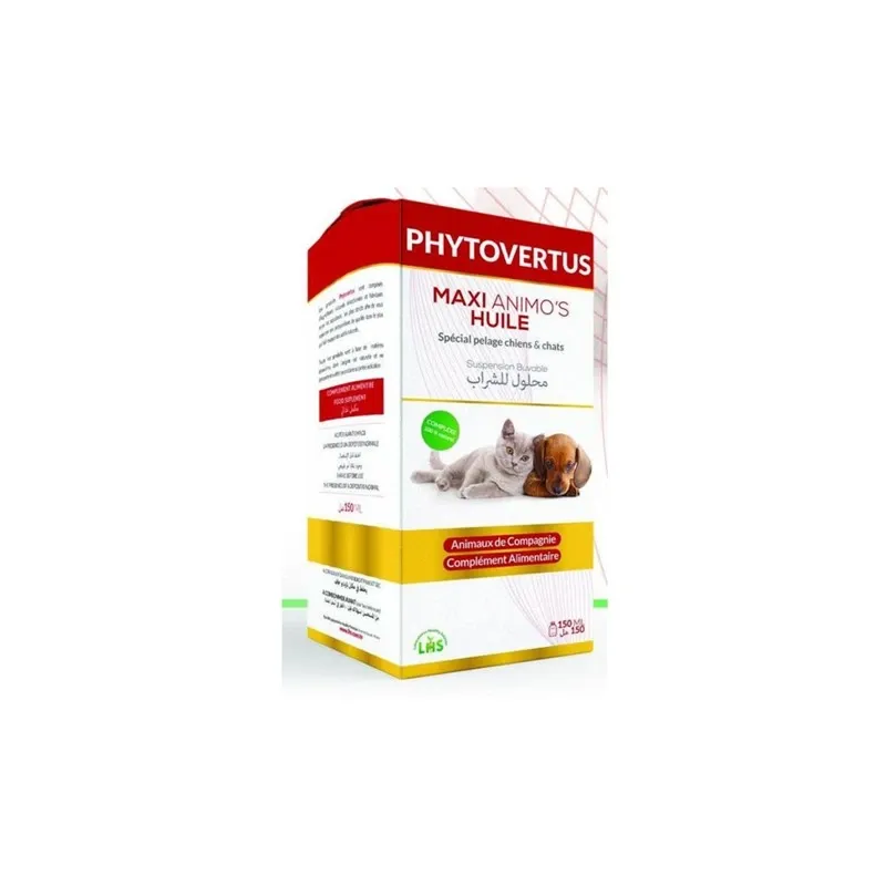 MAXI ANIMOS HUILE SPÉCIALE PELAGE POUR CHIEN&CHAT 150ML