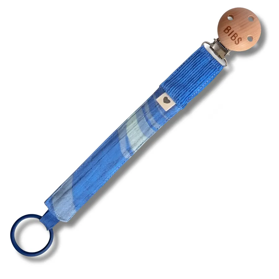 BIBS - PACIFIER CLIP SUCETTE ATTACHE TETINE BLEU