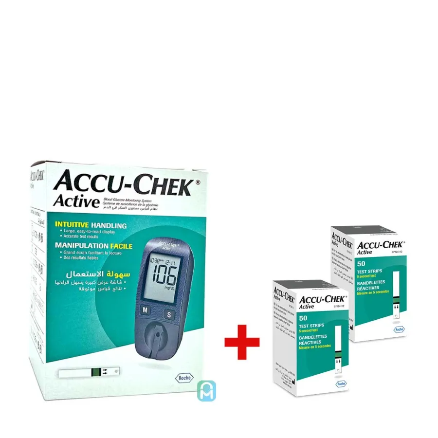 Accu Chek Active - Appareil de mesure + 100 bandelettes