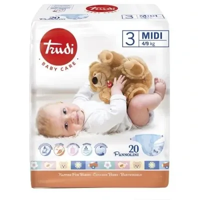 TRUDI Couches Bébés T3 4-9Kg 20 Piéces