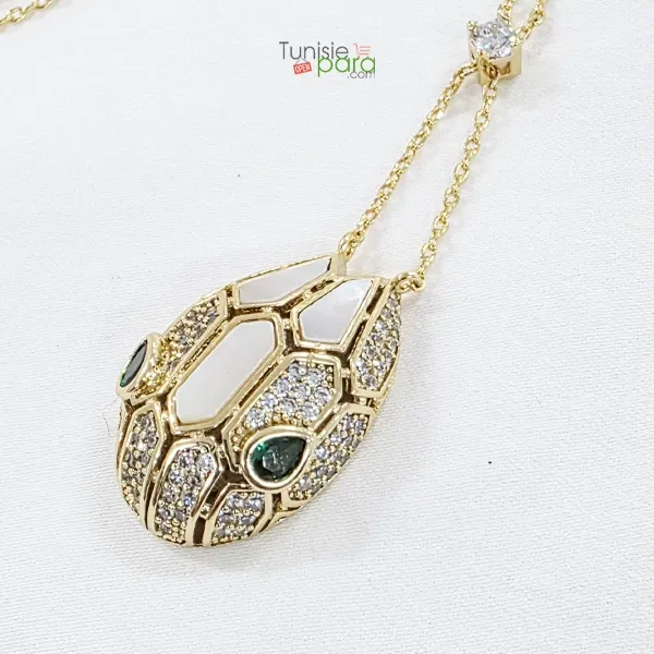 Collier Serpent de Luxe en Acier Inoxydable