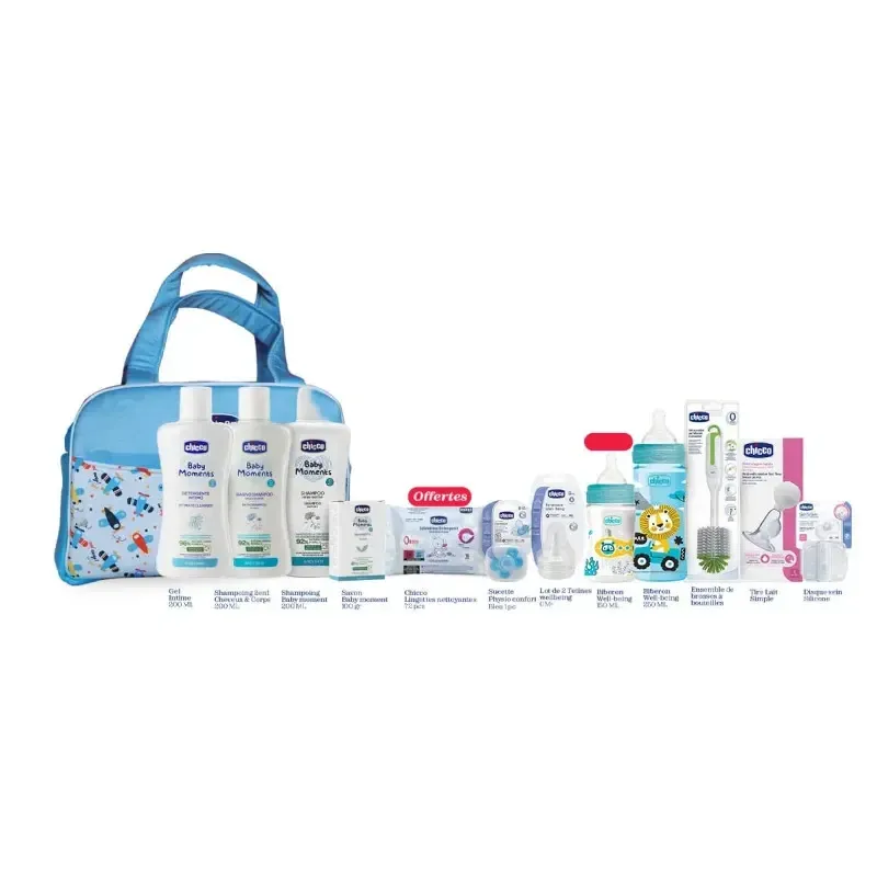 Chicco Sac Maternite Tous Les Indispensables Bleu Pour Garcon