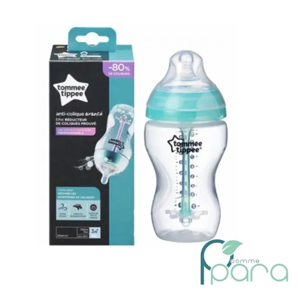 TOMMEE TIPPEE Biberon AAC Plastique 3M+,340ml