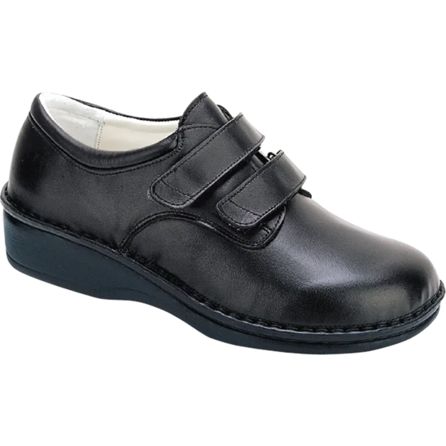 Chaussures de confort femme Nettuno Velcro diabétique noir