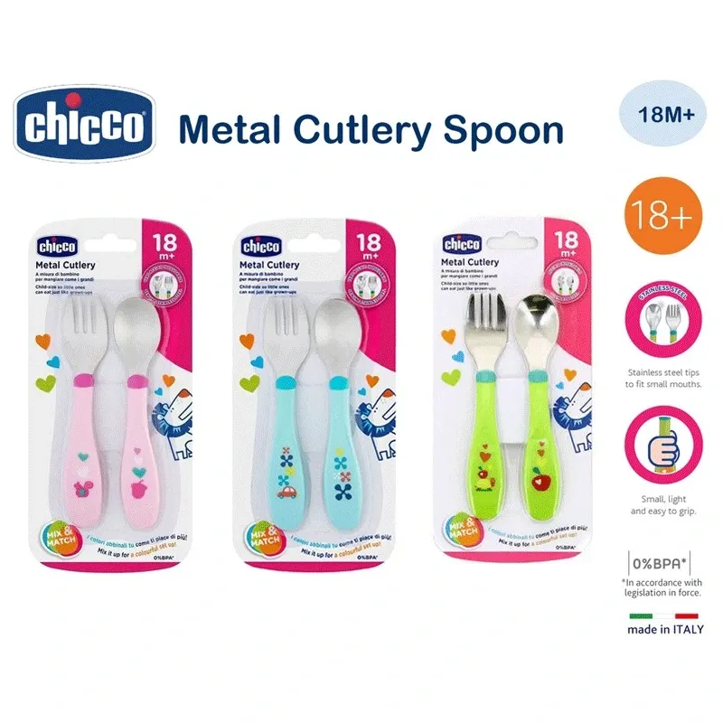CHICCO COUVERTS BEBE INOX 18M+