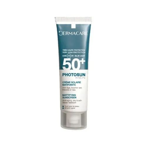 DERMACARE PHOTOSUN MEN Crème Matifiante Toucher Sec SPF50+