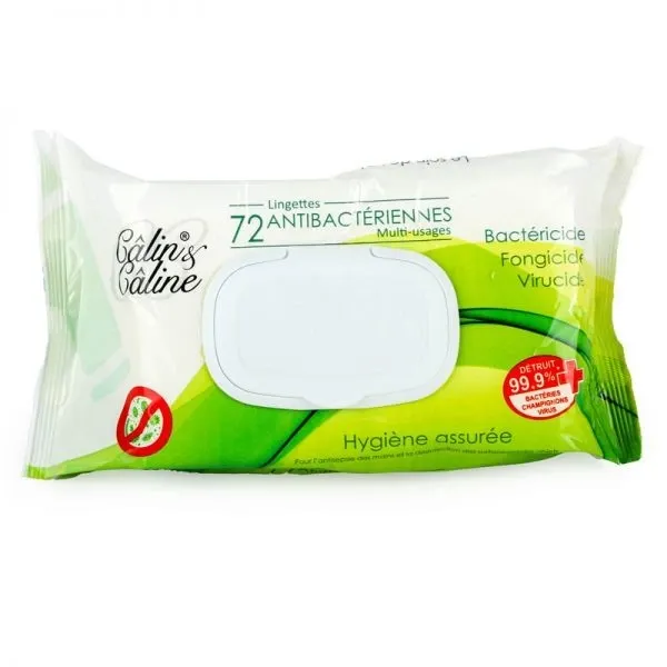 Câlin Câline - Lingettes antibactériennes - paquet de 72