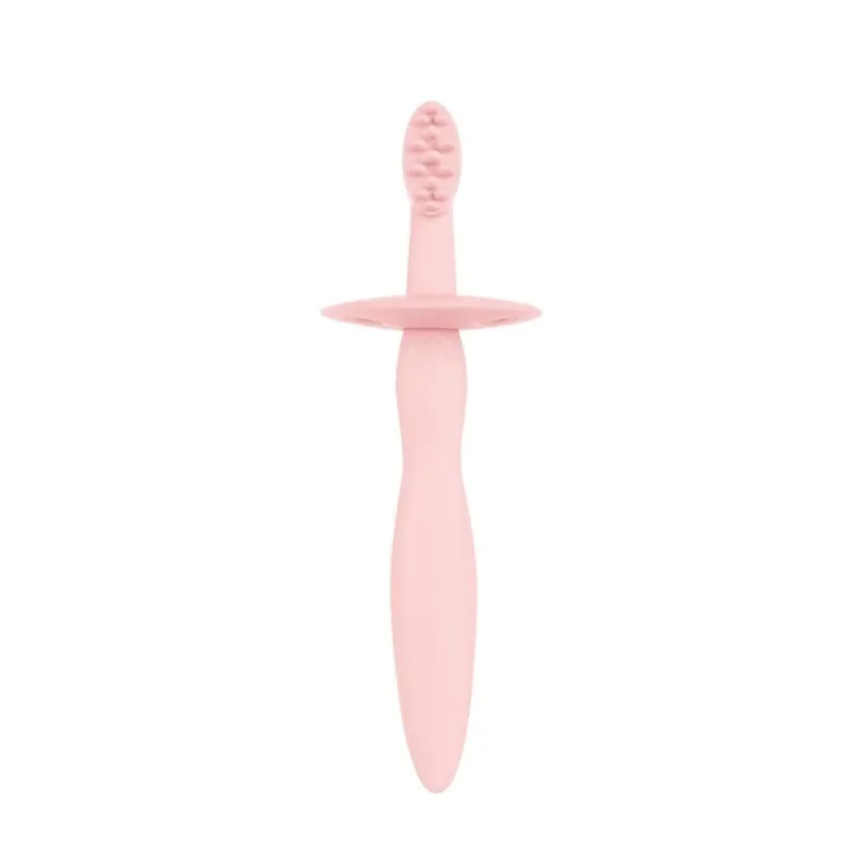 Canpol Brosse à Dents en Silicone avec Anneau de Dentition Rose – 51/500