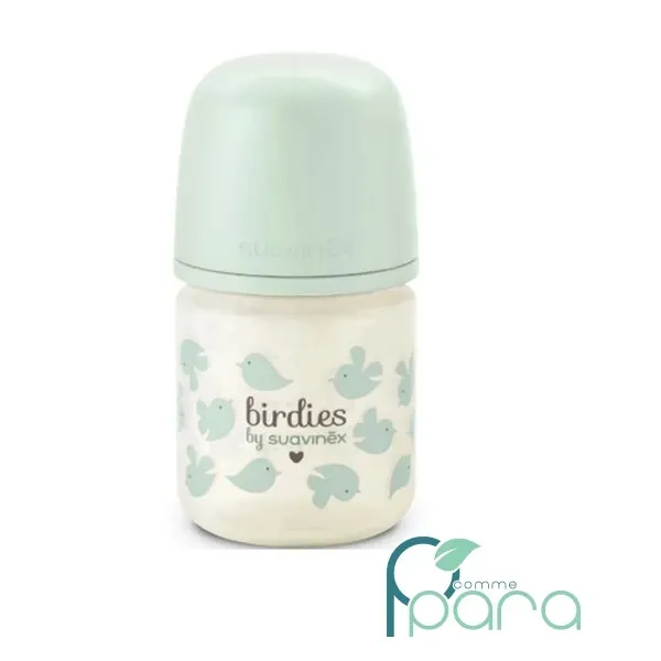 SUAVINEX Birdies Biberon En Verre,120ml Vert