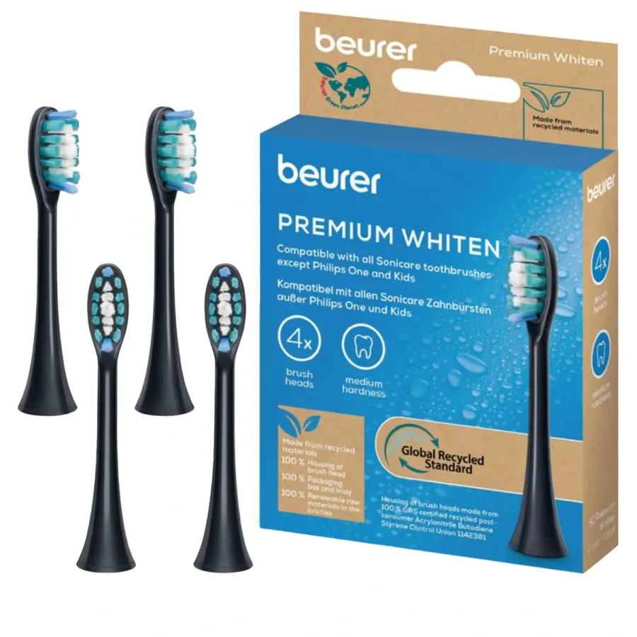 Beurer Kit de 4 Têtes de Brosse à Dents Electriques SC Premium Whiten