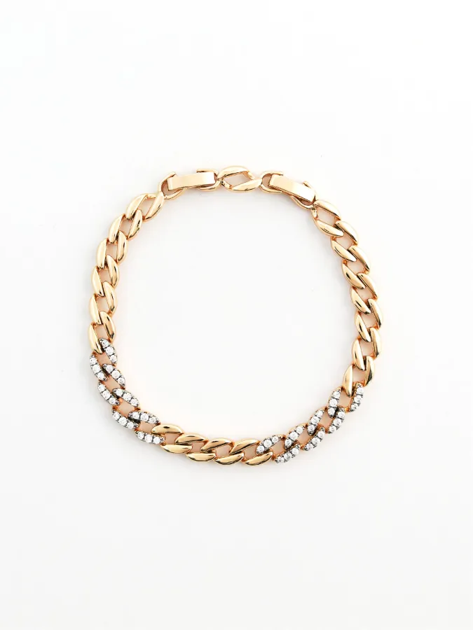 Bracelet Chaîne avec Cristaux – Hypoallergénique