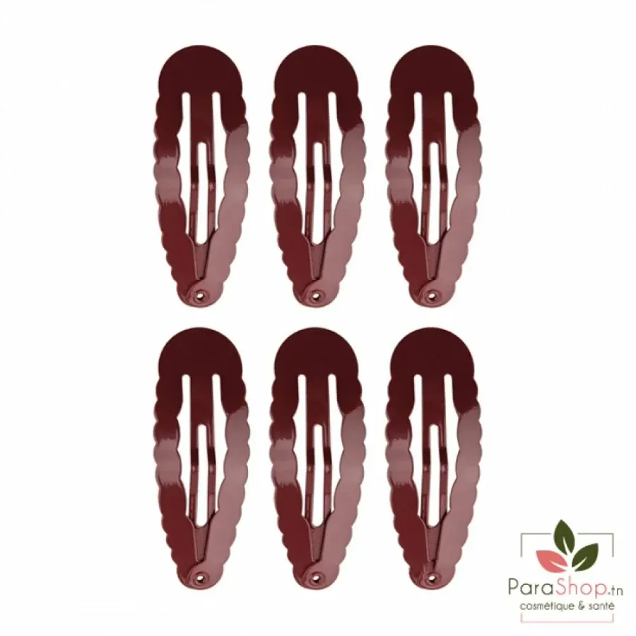 TITANIA 6 Clips a Cheveux Riffel Marron 5CM - 7887 B