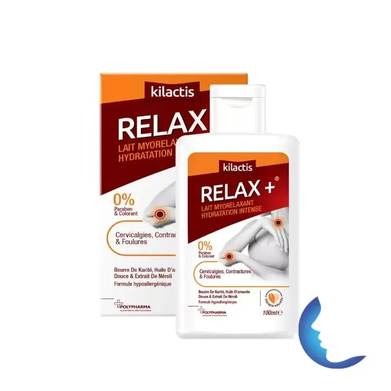 Kilactis Relax+ Lait Myorelaxant Hydratation Intense, 100ml