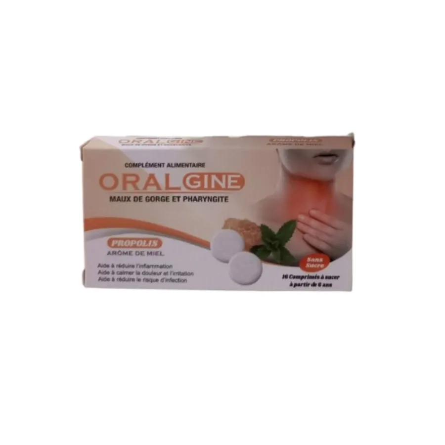 ORALGINE MAUX DE GORGE MEIL PROPLIS COMP SS B/16