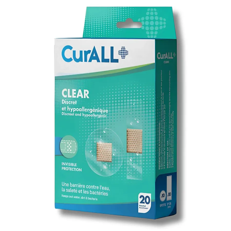 CURALL CLEAR - PANSEMENTS INVISIBLES BOITE DE 20 2 FORMATS