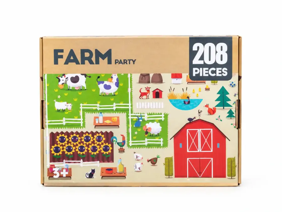 JOUET:jisgaw puzzle 208 pcs farm party