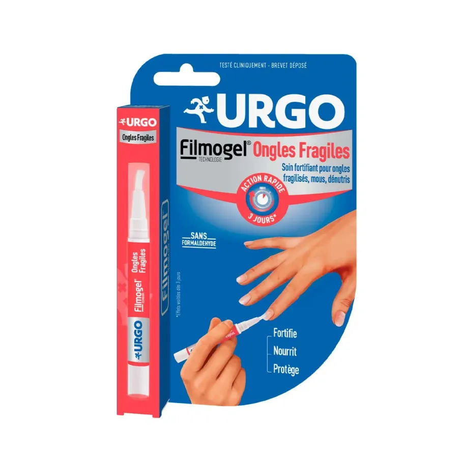 Urgo Filmogel - Pinceau de traitement liquide ongles fragiles - 9ml