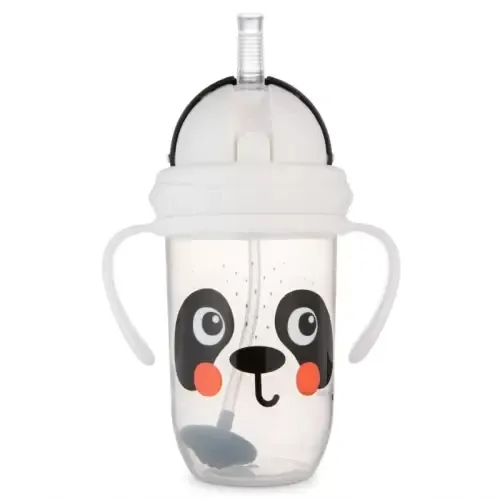 CANPOL BABIES GOBELET ANTI-FUITES AVEC PAILLE LESTEE PANDA 270ML REF 56/617