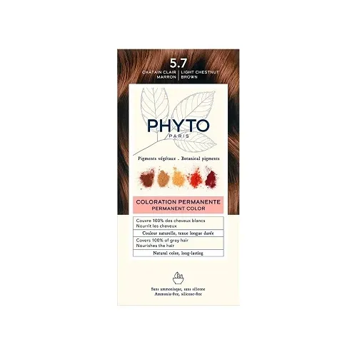 Phyto Color Coloration Permanente Châtain Clair Marron 5.7