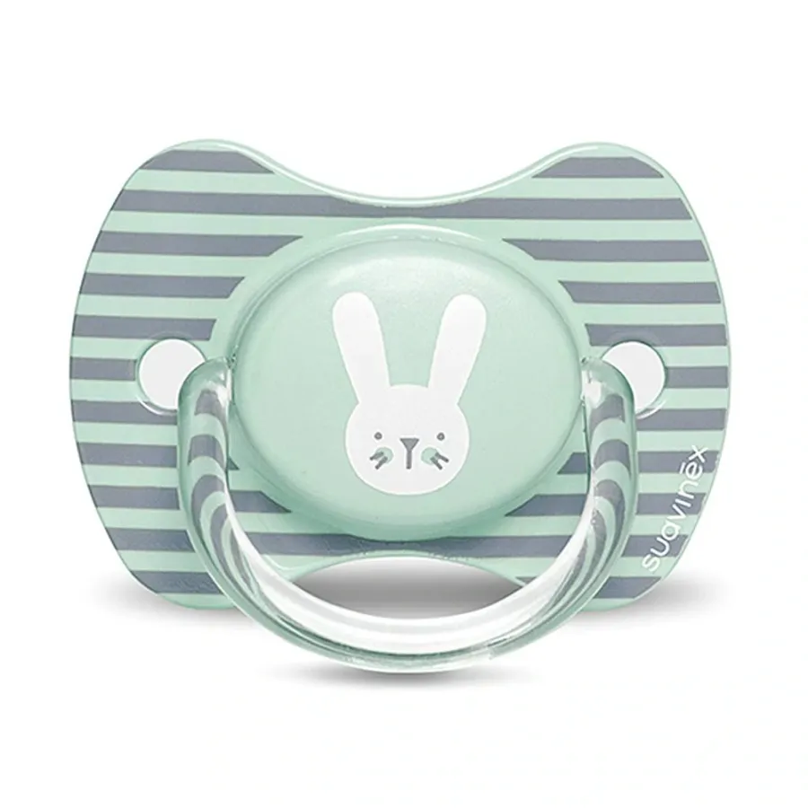 Suavinex Sucette Réversible Lapin Rayé Vert 6-18m