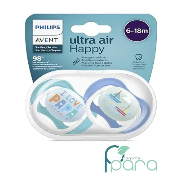 AVENT 2 SUCETTES 6-18M SCF080/03