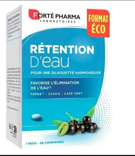 FORTE Pharma Rétention d'eau enrichi en Frêne, Cassis et Café vert 56 comprimés