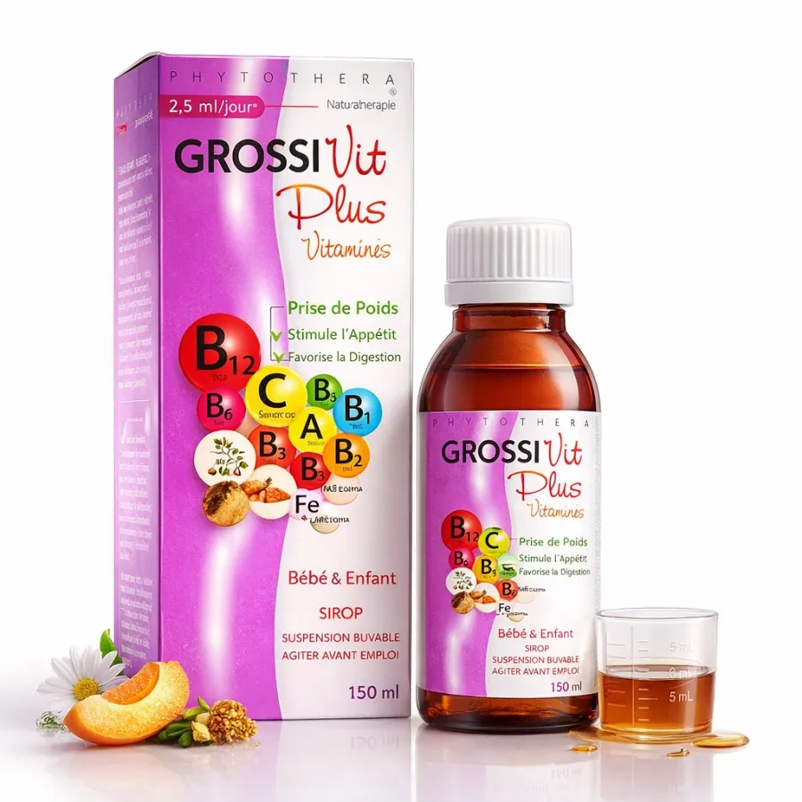 PHYTOTHERA - GROSSIVIT PLUS VITAMINE BÉBÉ ET ENFANT SIROP 150ML