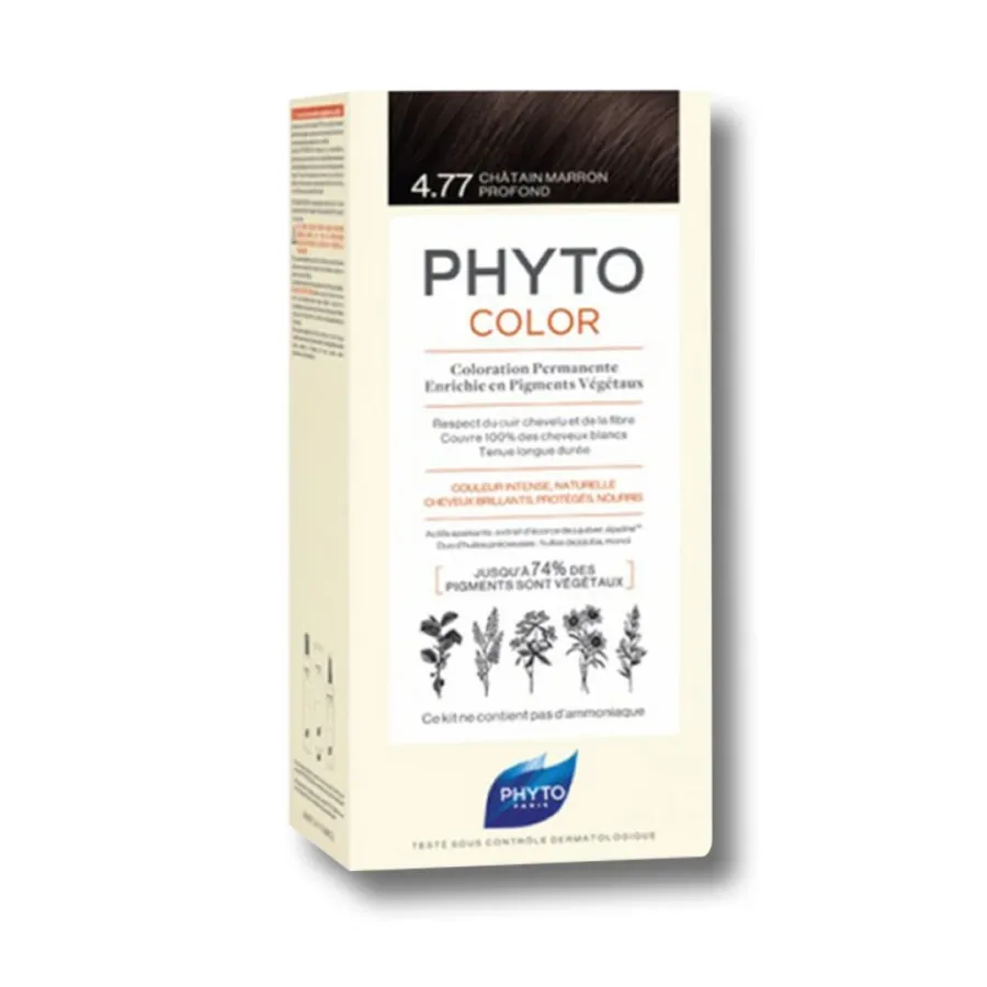 Coloration cheveux - Phyto Color - 4,77 châtain marron profond