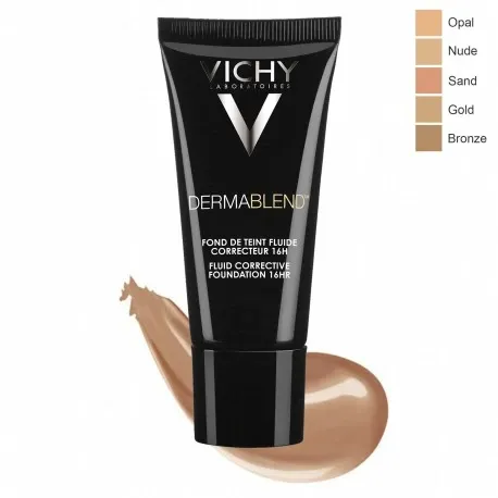 VICHY Dermablend Fond de Teint fluide correcteur 16h Teinte 35 Sand 30mL