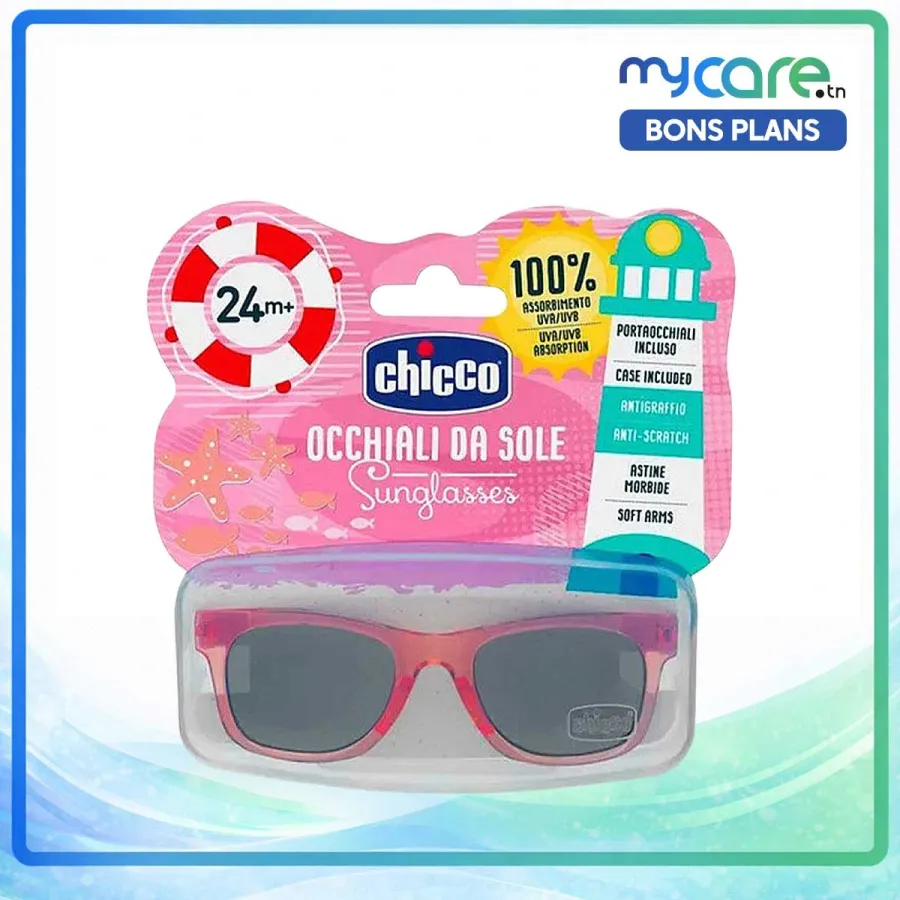 Chicco - Lunettes de soleil translucide pour filles - Rose - 24m+