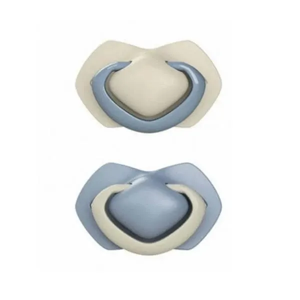 canpol babies 2 sucette universelle 6-18m pure bleu
