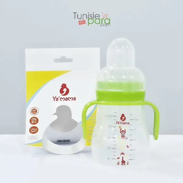 YA’MAMA biberon col large vert sans bras 150ml