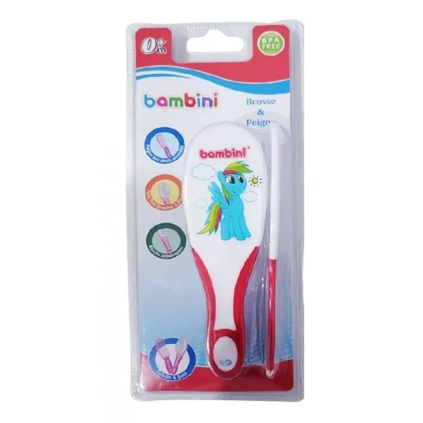 BAMBINI Brosse et Peigne Blanc