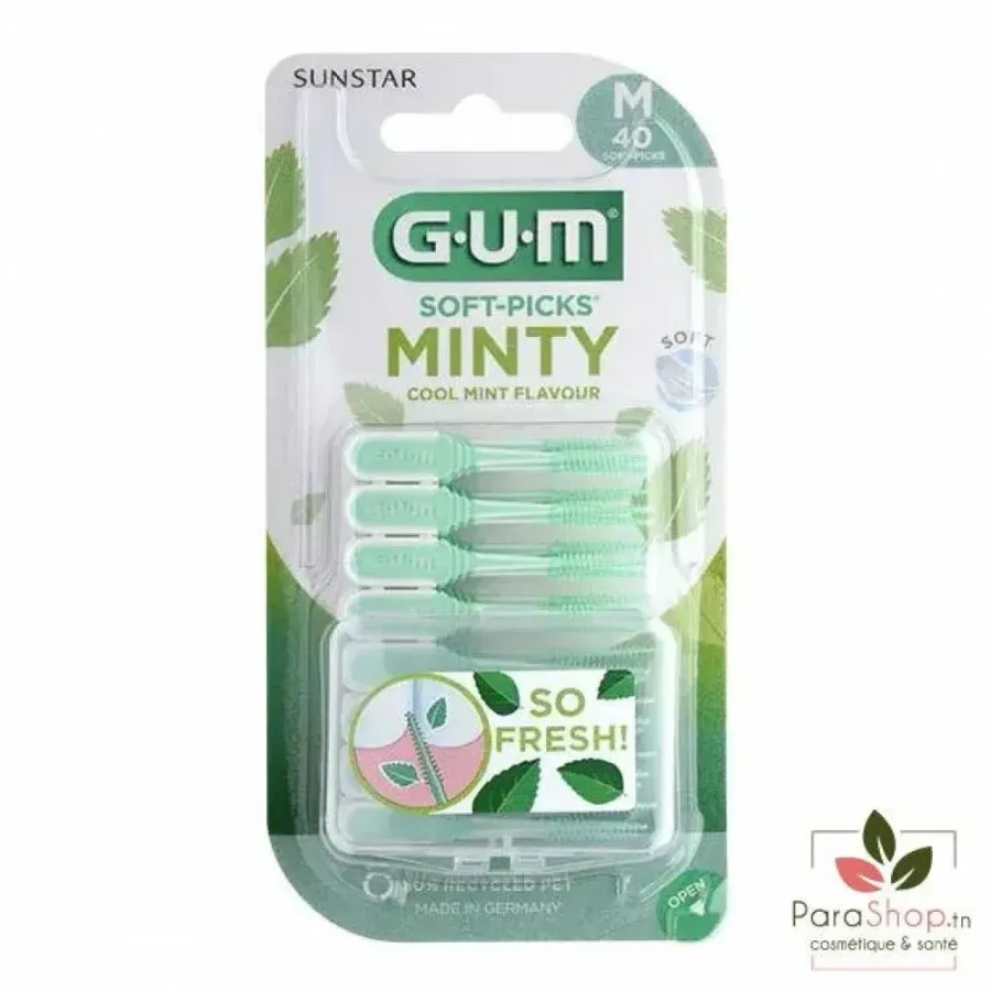 GUM SOFT PICKS BROSSETTES COMFORT FLEX MINTY M X40 - 670