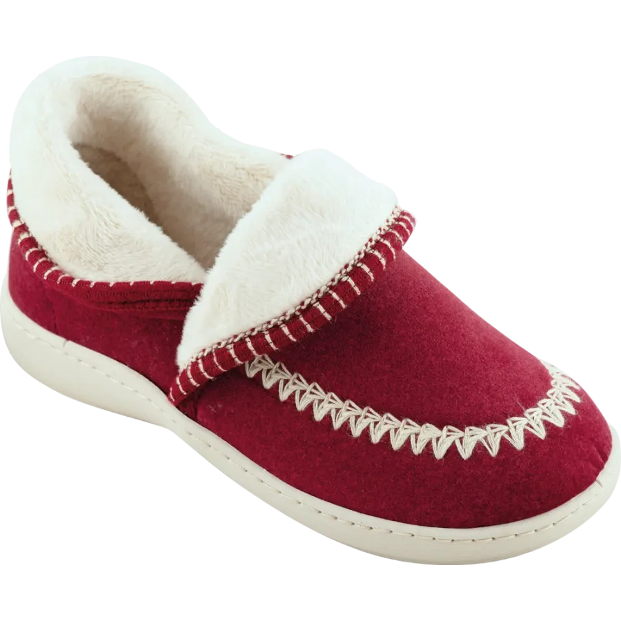 Pantoufles femme Megan 2 bordeaux