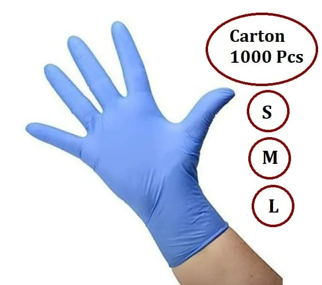 Carton de 1000 gants nitrile non stérile taille M