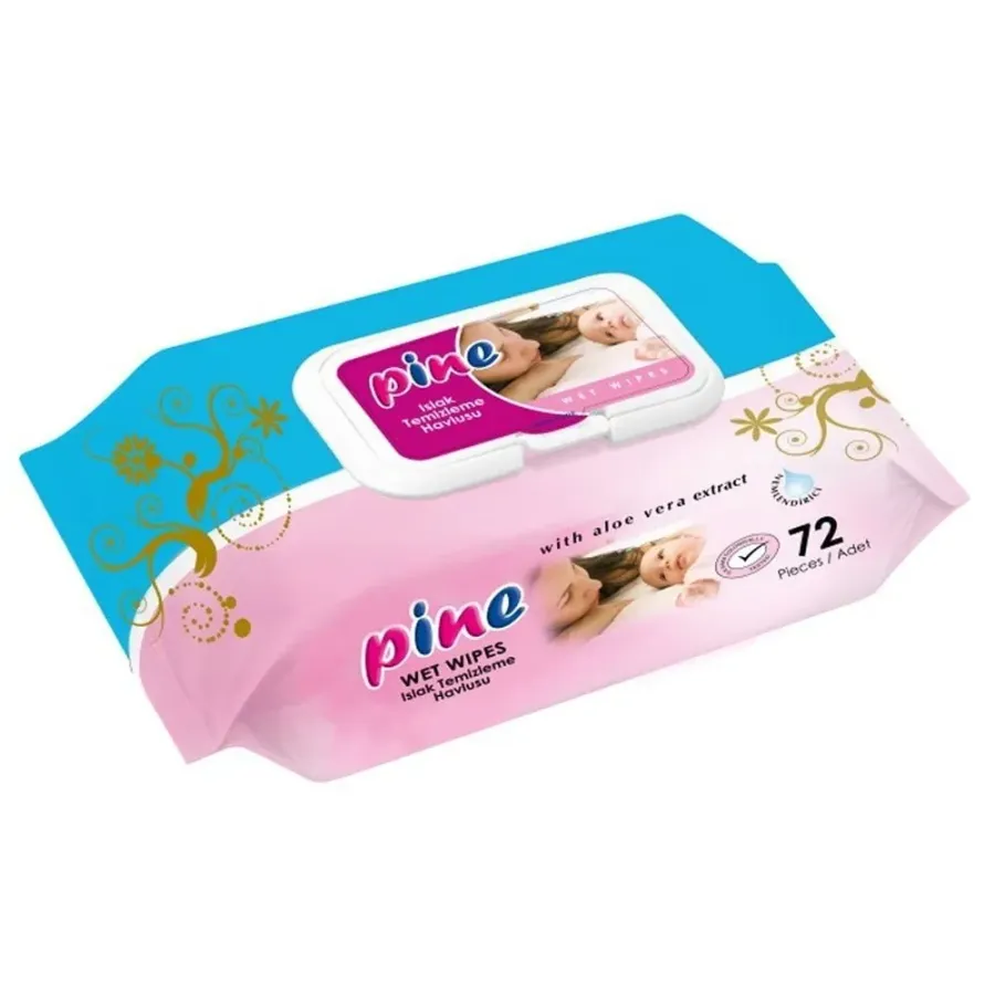 PINE Lingettes Humides à l’extrait de Miel 72 pcs