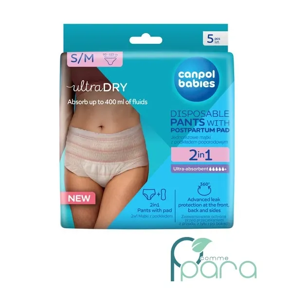 CANPOL 5 Culottes Jetables Post Partum S/M