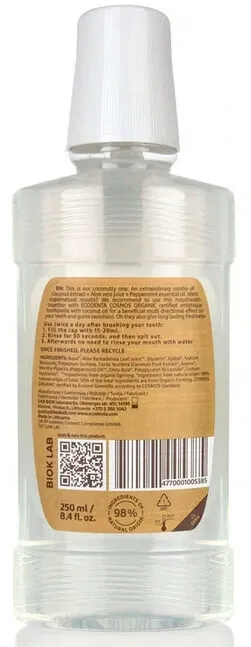 ECODENTA BAIN DE BOUCHE A LA NOIX DE COCO 250ML