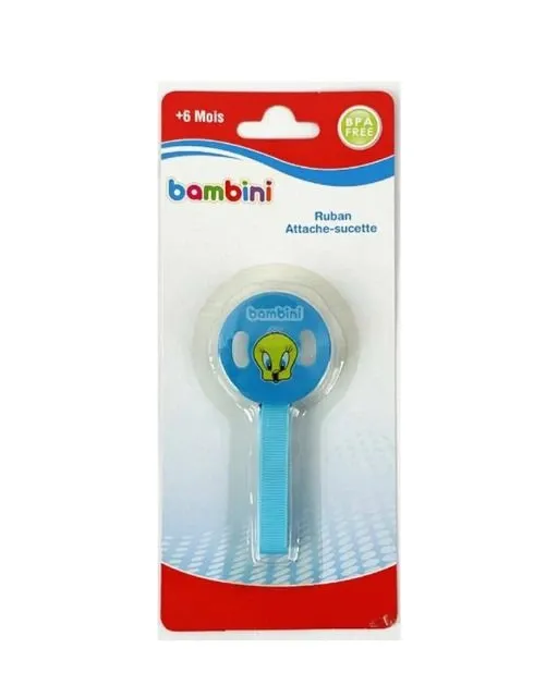 BAMBINI ATTACHE SUCETTE RUBAN 6M+ – 451 bleu