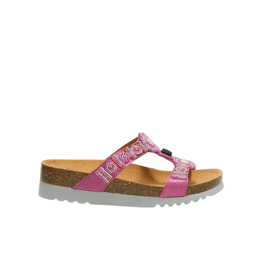 Scholl New Bogota' Wedge - Mule orthopédique femme - Fuchsia/Argent