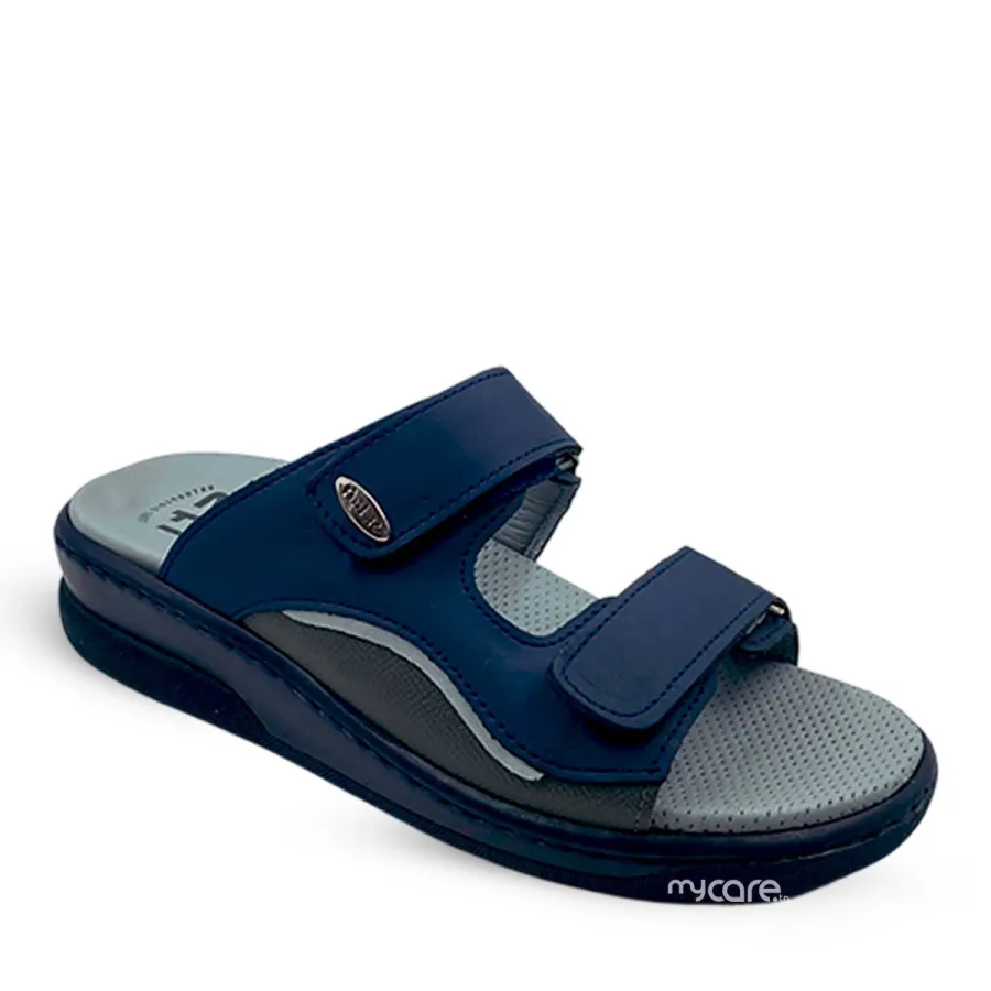 STI Orthopedic - Sandale orthopédique homme STI FT02 - Bleu Nuit Gris